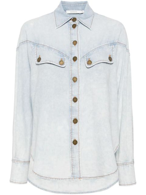 ZIMMERMANN drop-shoulder denim shirt - Blue - zdjęcie produktu nr 1