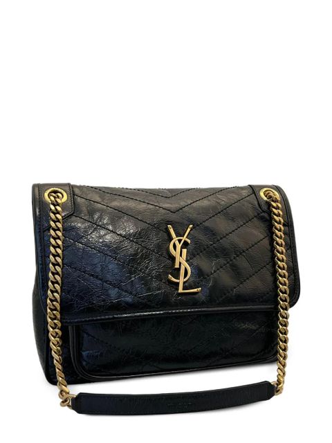 Saint Laurent Niki chevron chain shoulder bag - Black - zdjęcie produktu nr 1