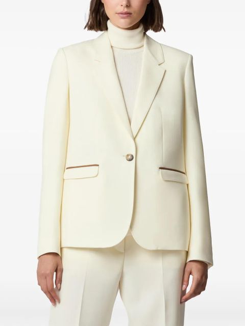 Tod's leather-detail blazer - White