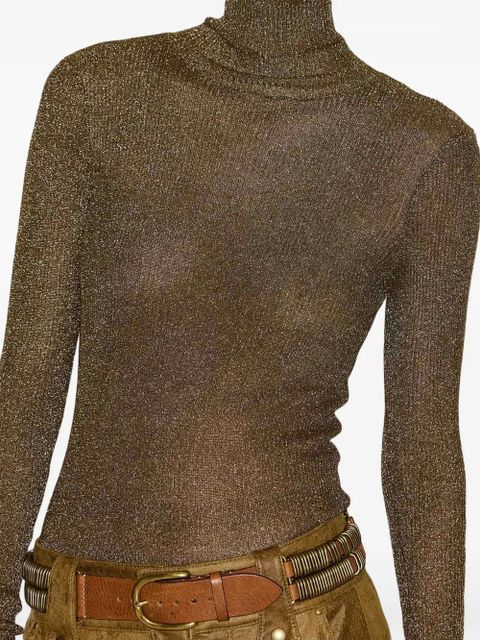 ISABEL MARANT Jaelis metallic jumper - Green