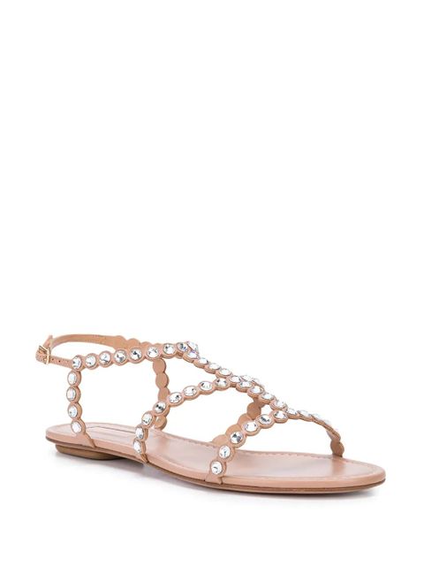 Aquazzura Tequila crystal-embellished sandals - Neutrals - zdjęcie produktu nr 2