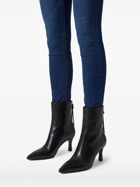 Maje 75mm leather ankle boots - Black