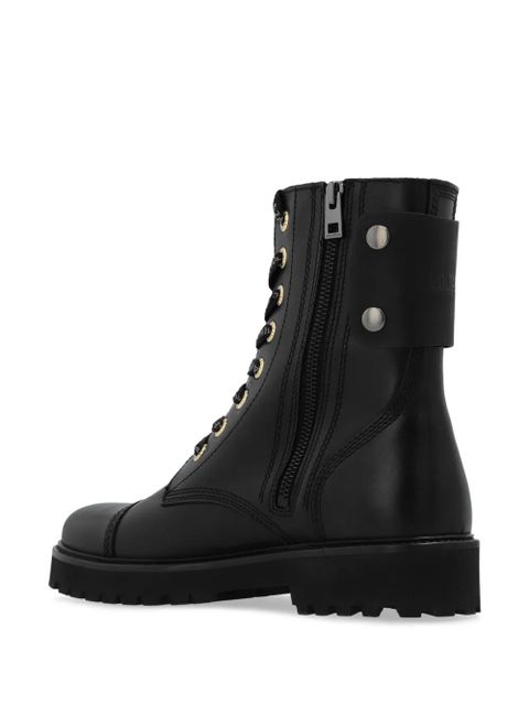Zadig&Voltaire lace-up leather combat boots - Black