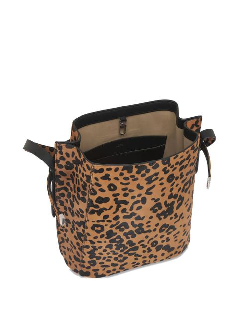 TOTEME leopard-print shoulder bag - Brown