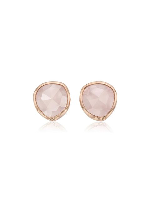 Monica Vinader Siren Stud Rose Quartz earrings - Pink - zdjęcie produktu nr 1