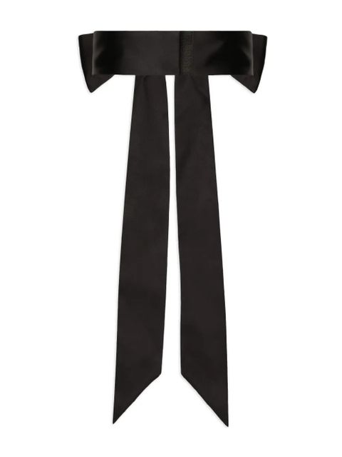 Dolce & Gabbana bow-embellished silk belt - Black - zdjęcie produktu nr 2