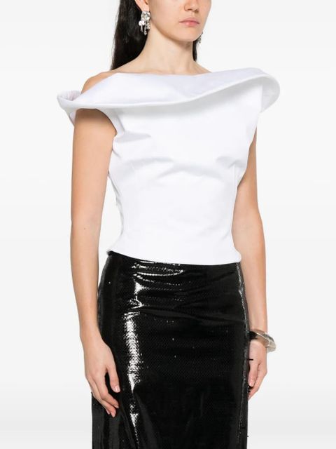 Magda Butrym cropped blouse - White