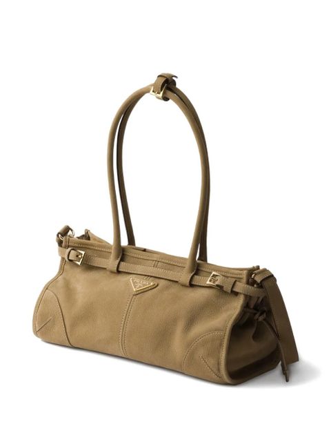 Prada medium Bonnie leather tote bag - Neutrals