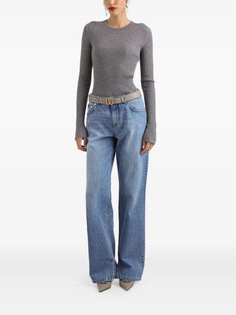 Dolce & Gabbana logo-plaque jeans - Blue