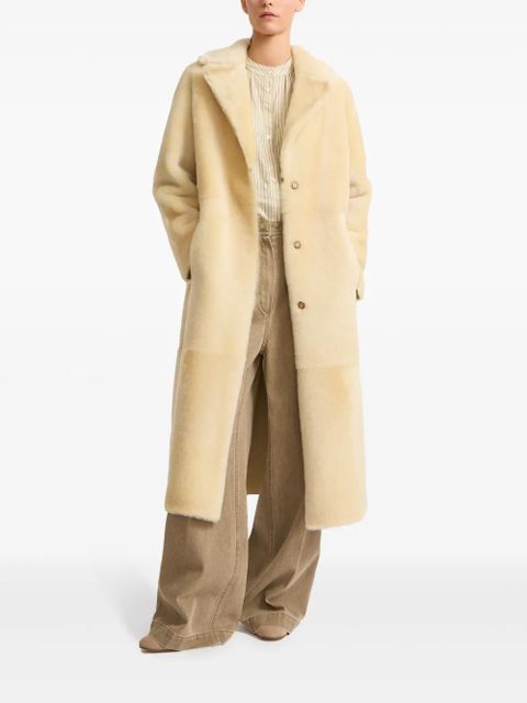 Yves Salomon shearling reversible coat - Neutrals - zdjęcie produktu nr 2