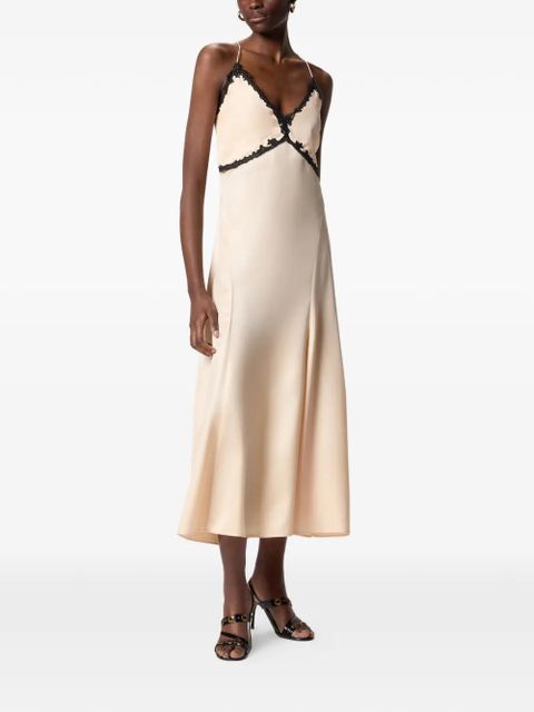 PINKO lace-detail dress - Neutrals