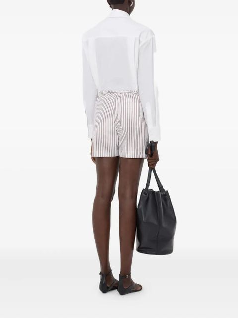 LouLou de Saison Lory striped drawstring shorts - White
