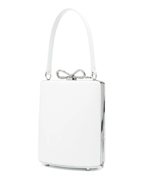 Self-Portrait bow-detailed tote bag - White