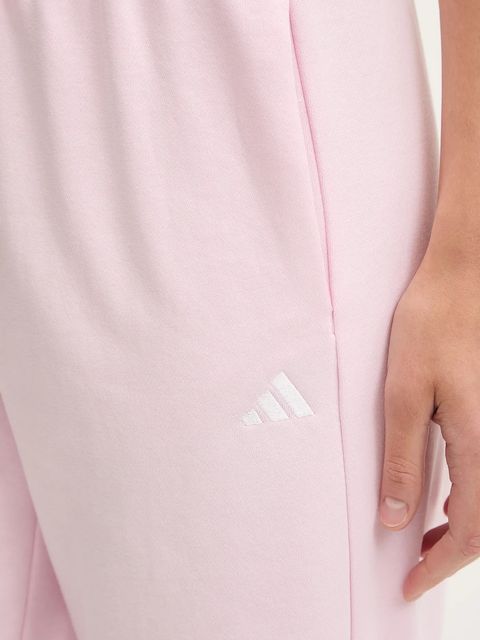 adidas spodnie dresowe Essentials Small Logo Feel Cozy damskie kolor różowy gładkie JI6053