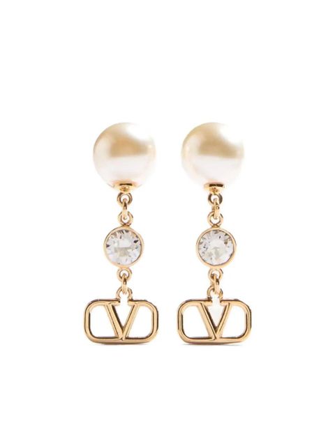 Valentino Garavani VLogo Signature drop earrings - Gold - zdjęcie produktu nr 1