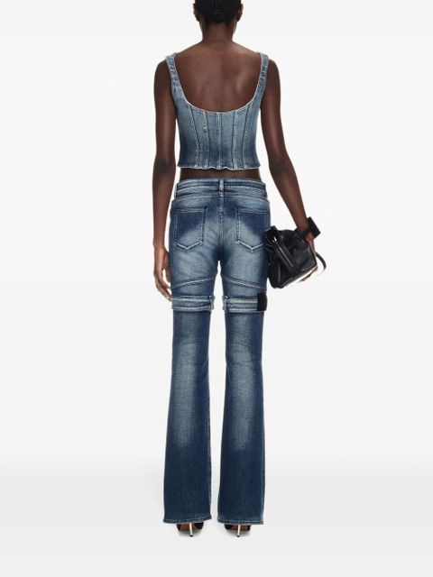 Off-White Bustier denim cropped top - Blue