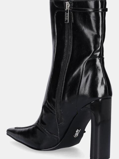 Steve Madden botki Fastened damskie kolor czarny na słupku 11004818