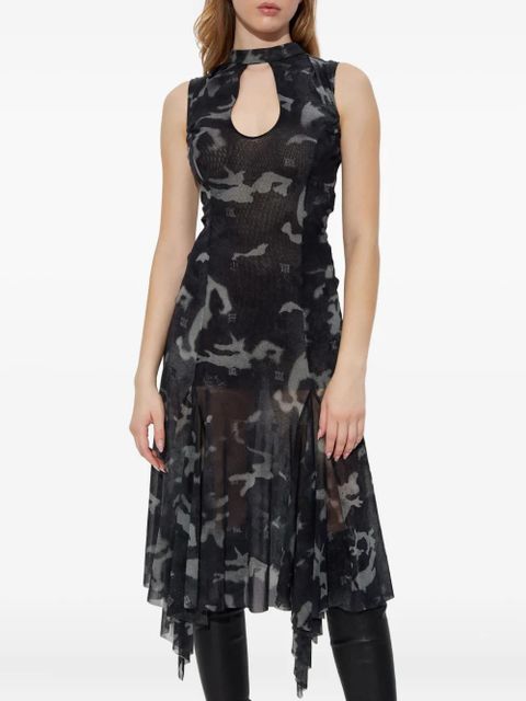 MISBHV keyhole-neck asymmetric dress - Grey