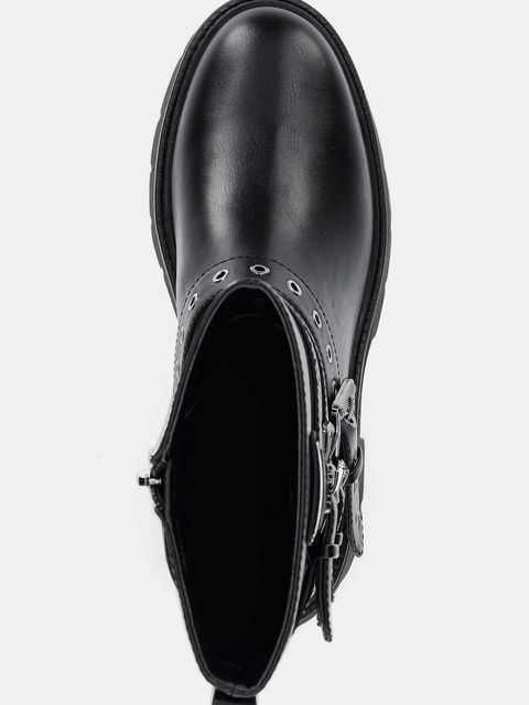 Guess botki SALVO damskie kolor czarny na platformie FLTSVO FAL10