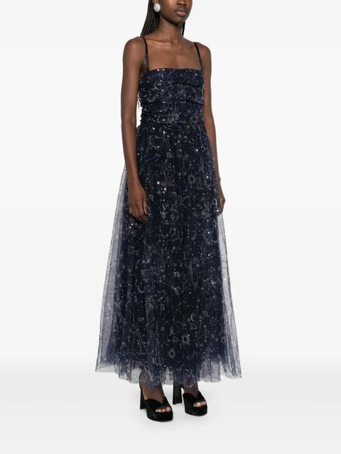 STAUD Bettina midi dress - Blue