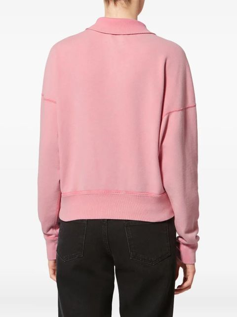 MARANT ÉTOILE Ross zip logo sweatshirt - Pink