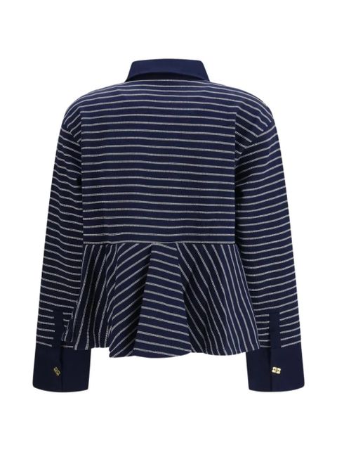 GANNI striped peplum polo - Blue - zdjęcie produktu nr 2
