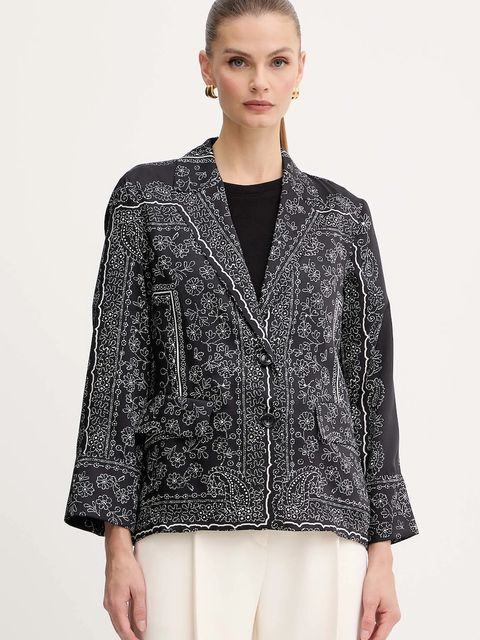 Marella koszula damska kolor czarny regular z kołnierzykiem klasycznym 2523046221200