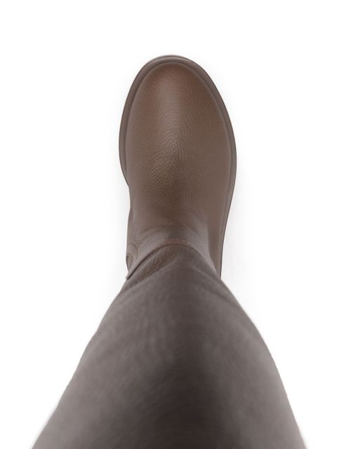 Casadei knee-high leather boots - Brown