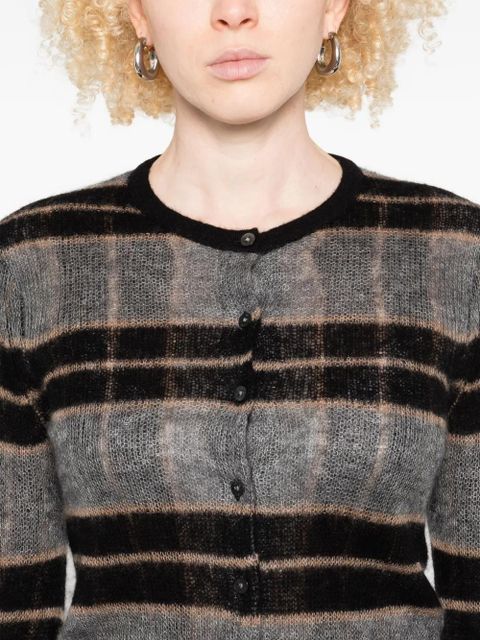 Guest In Residence striped knit cardigan - Black