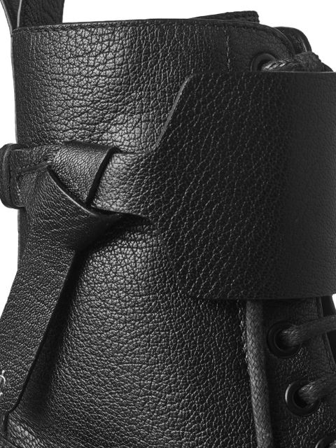 Jimmy Choo Rosabel leather lace-up combat boots - Black