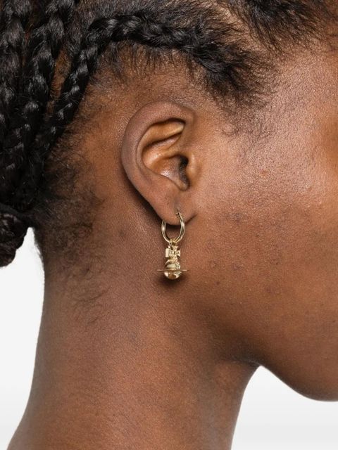 Vivienne Westwood deer-orb hoop earrings - Gold