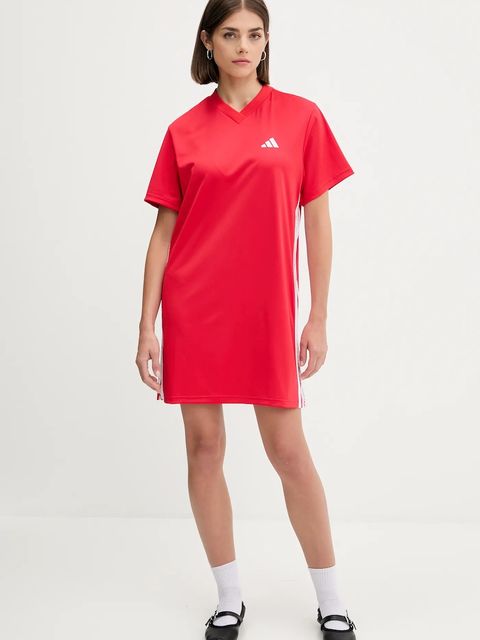 adidas sukienka kolor czerwony mini prosta JZ8131