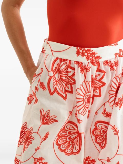 ERES floral-embroidered bermuda shorts - White