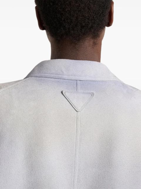 Prada suede caban jacket - Blue