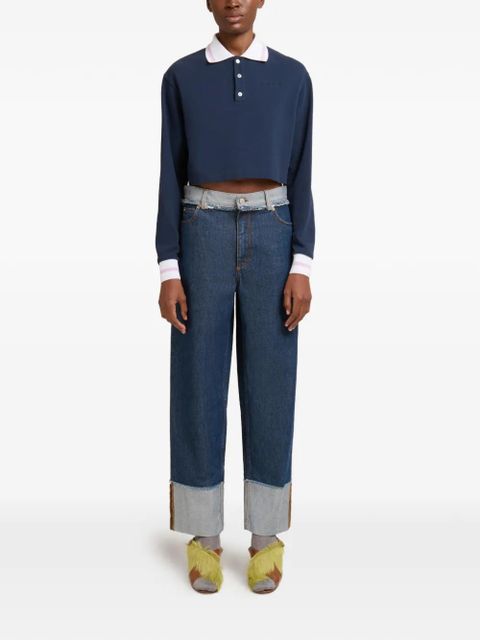 Marni turn-up cuffed jeans - Blue