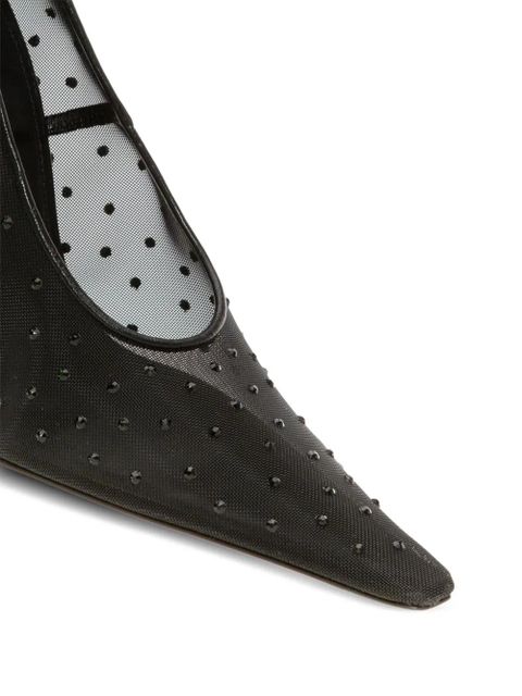 Saint Laurent Anja 115mm rhinestoned pumps - Black - zdjęcie produktu nr 2