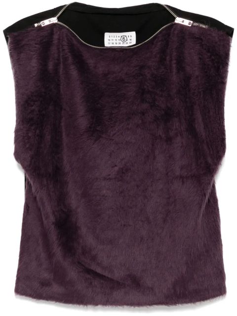 MM6 Maison Margiela zipper detailing vest - Purple - zdjęcie produktu nr 1