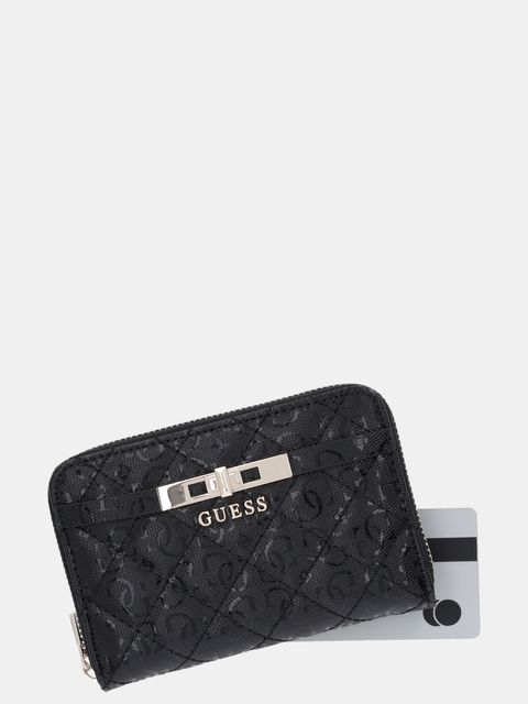 Guess portfel IDRA damski kolor czarny SWGG81 57140