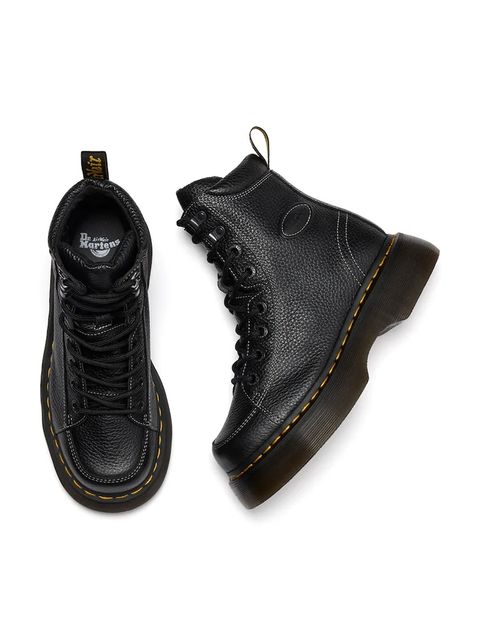 Dr. Martens botki skórzane Buzz 8i damskie kolor czarny na platformie DM42032001