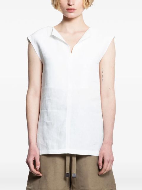 Max Mara sleeveless V-neck blouse - White - zdjęcie produktu nr 1