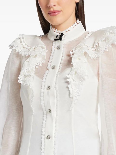 ZIMMERMANN Crush blouse - White