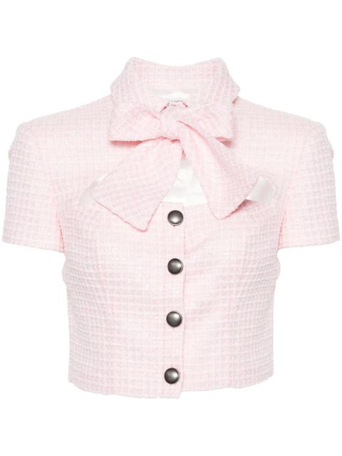 Alessandra Rich cropped tweed jacket - Pink - zdjęcie produktu nr 1