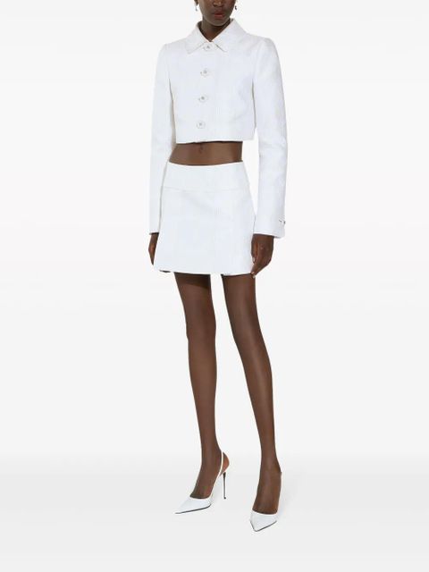 Dolce & Gabbana DG logo-jacquard miniskirt - White - zdjęcie produktu nr 2