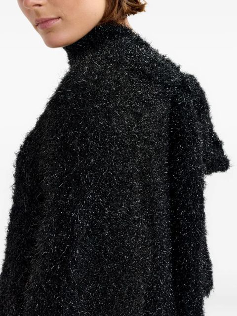 Essentiel Antwerp Istrana metallic pussy-bow sweater - Black - zdjęcie produktu nr 2