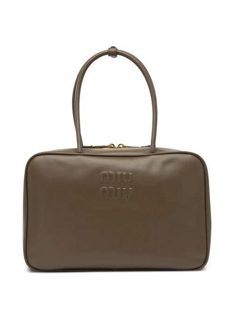 Miu Miu leather tote bag - Green - zdjęcie produktu nr 1