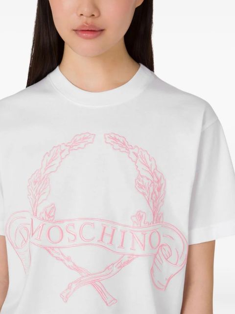 Moschino logo-embroidered T-shirt - White