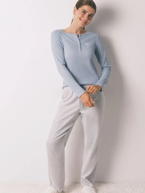 women'secret komplet piżamowy damska kolor niebieski 3592486 - zdjęcie produktu nr 1