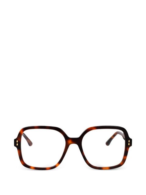 Isabel Marant Eyewear geometric studded glasses - Brown - zdjęcie produktu nr 1