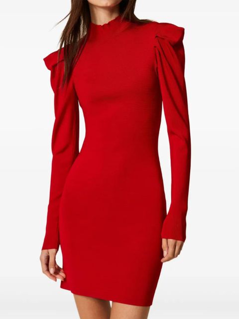 TWINSET draping knit mini dress - Red - zdjęcie produktu nr 2