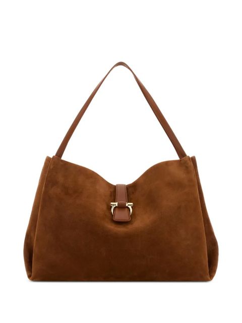 Ferragamo suede tote bag - Brown - zdjęcie produktu nr 1